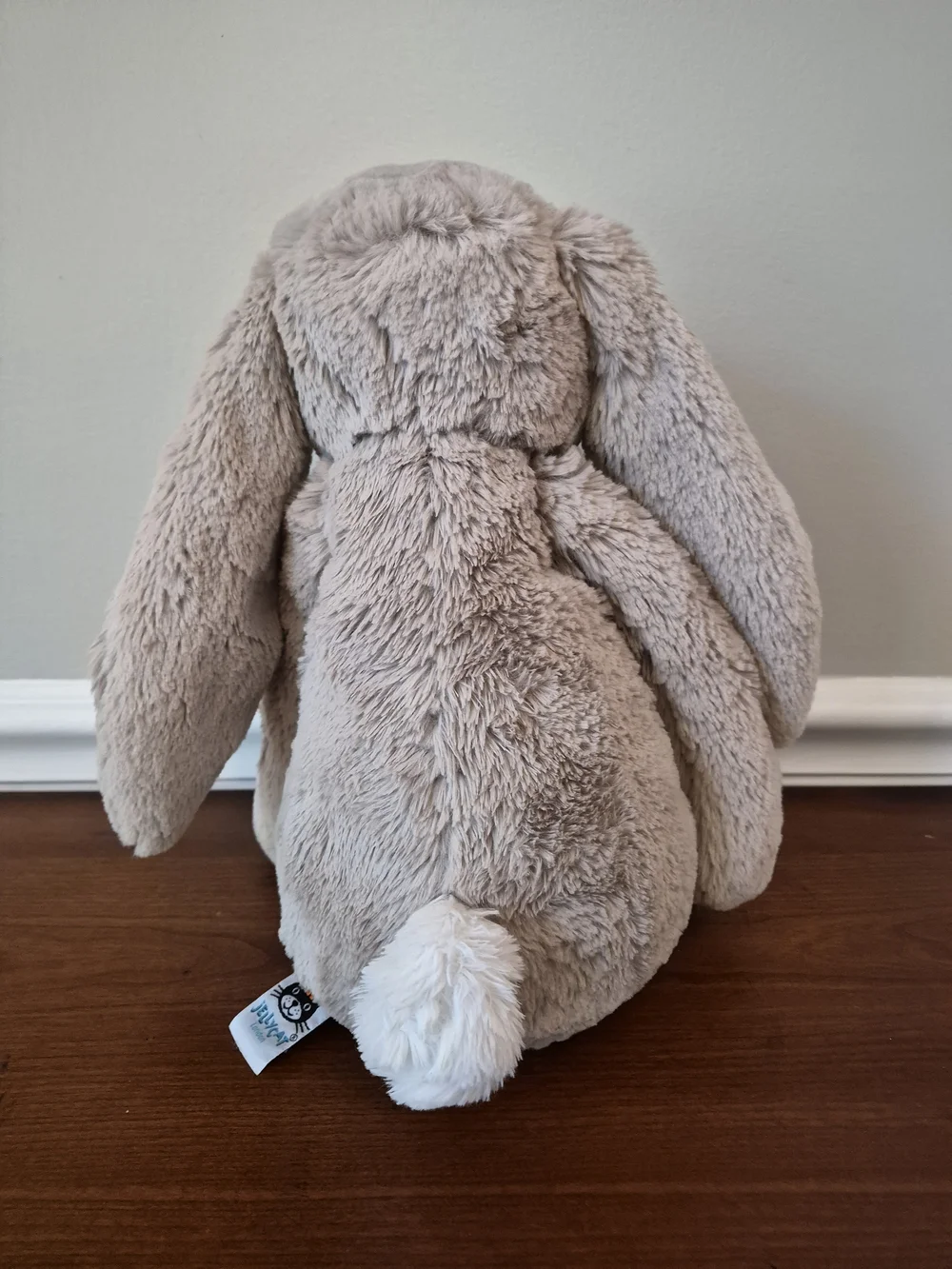 Jellycat Beige Plush Bunny with Pink Nose